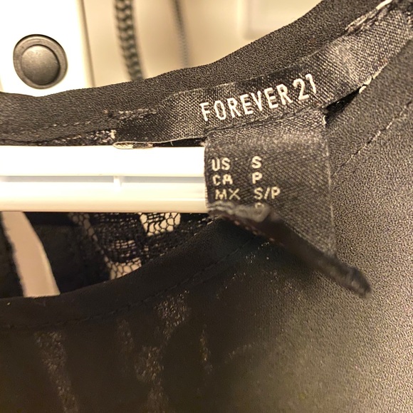 Forever 21 black lace top - Picture 3 of 3